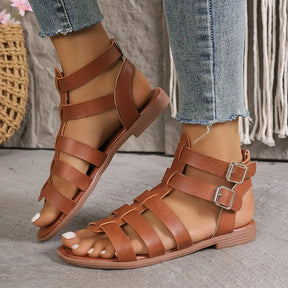 sandales gladiateur élégantes en cuir